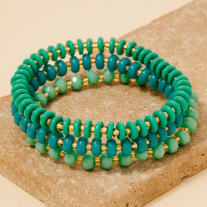 Stone And Glass Beaded Bracelet