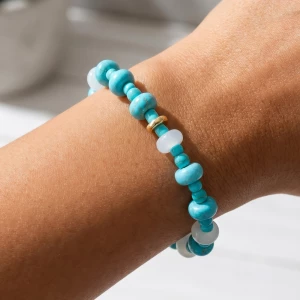 Mixed Genuine Stone And Turquoise Bracelet