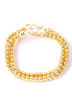 Mama Beaded Bracelet Set