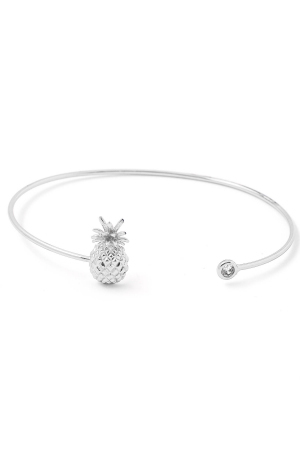 Dainty Pineapple Open Cuff Bracelet