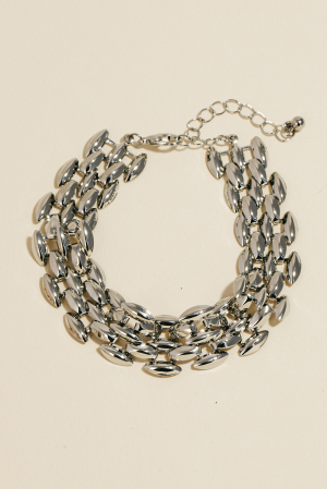 Oval Watch Chain Mesh Bracelet