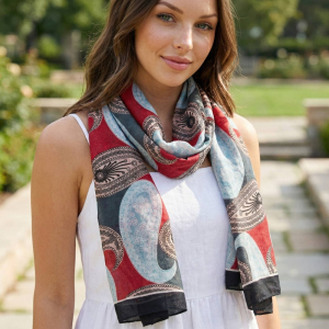 Paisley Print Oblong Scarf
