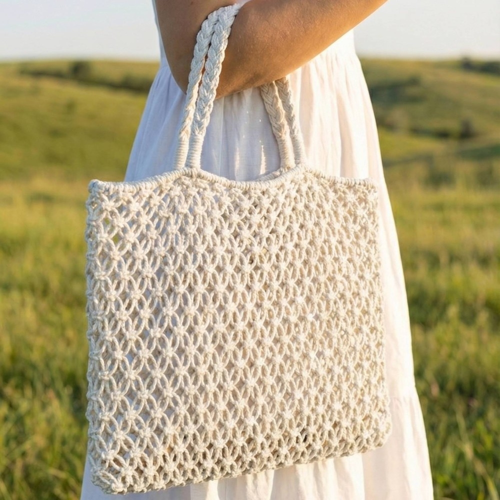 Braided Square Tote Bag