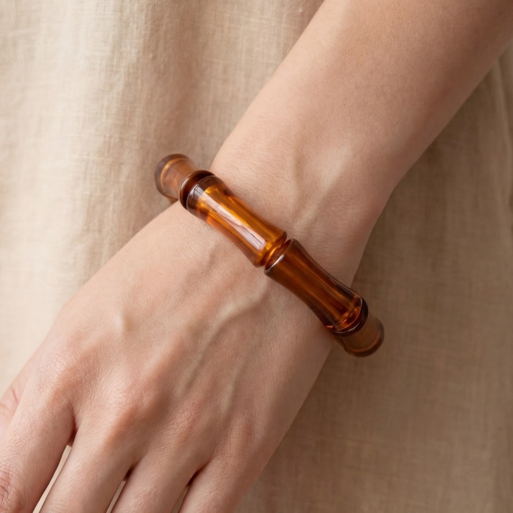 Acrylic Bamboo Elastic Bracelet