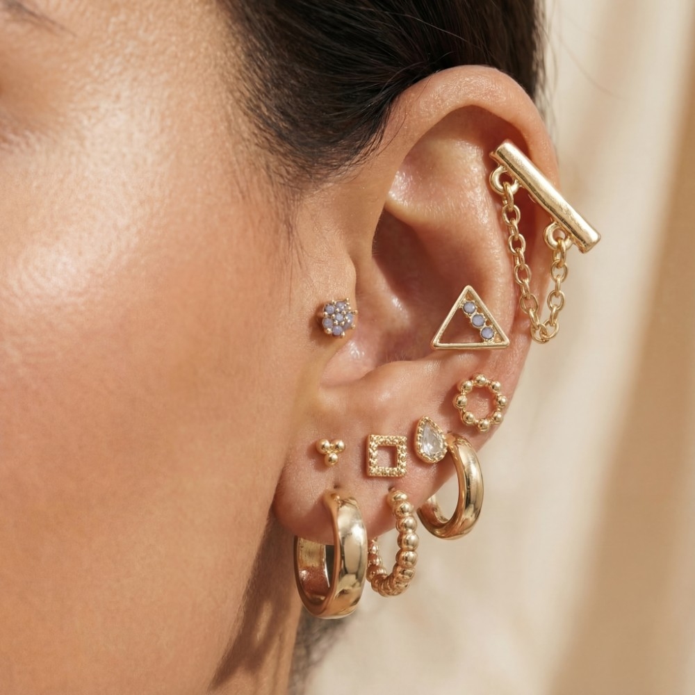 Ten Pair Mini Assorted Earrings Set