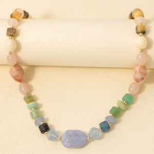 Earth Tones Epoxy Beaded Necklace