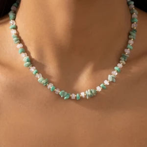 Semi Precious Stone Chip Bead Strand Necklace