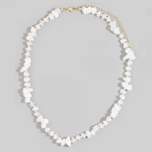 Semi Precious Stone Chip Bead Strand Necklace
