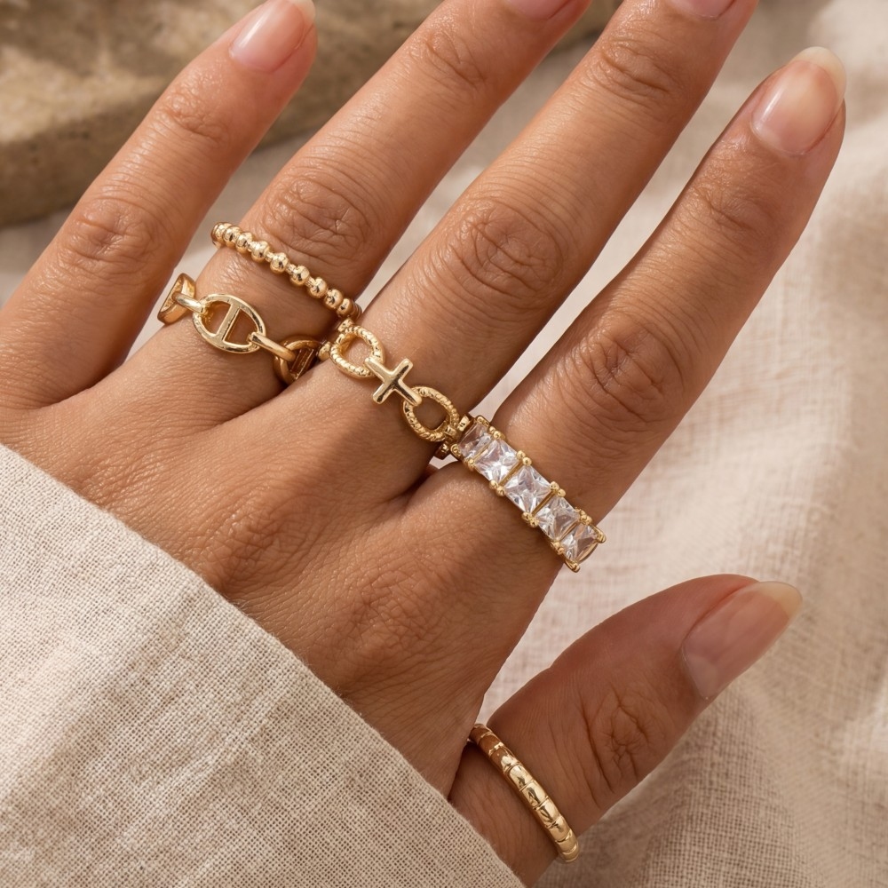Five Piece Assorted Rings Set