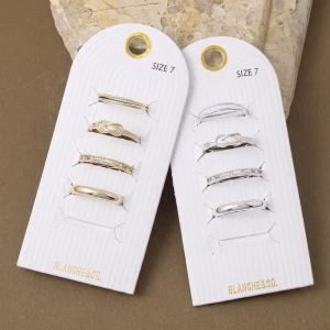 Knot And Baguette Cz Band Stackable Ring Set