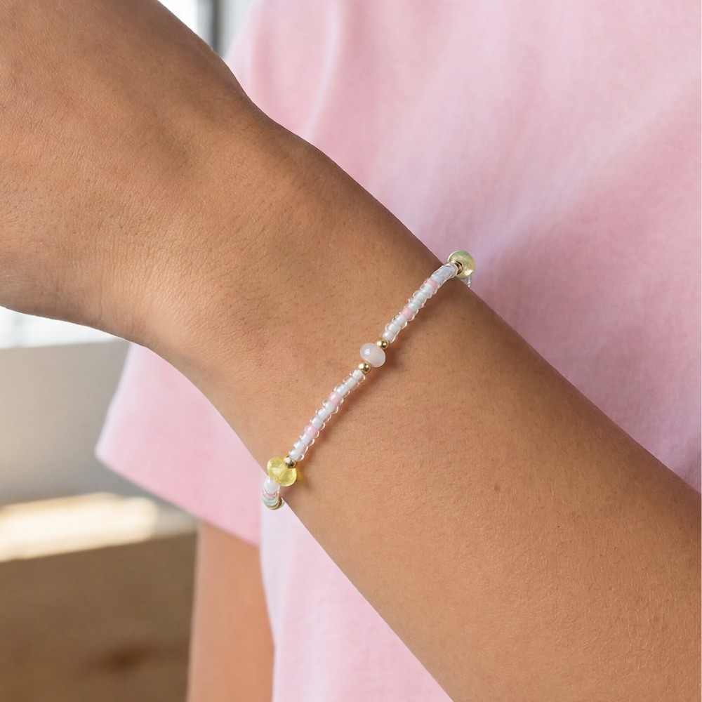 Opal Stone Glass Beads Bracelet