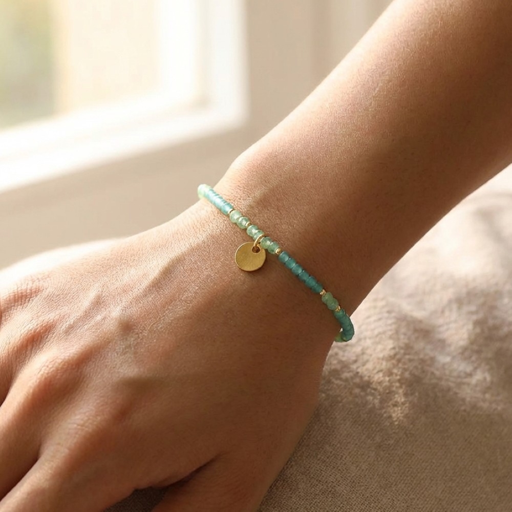 Mini Coin Charm Mixed Beaded Bracelet