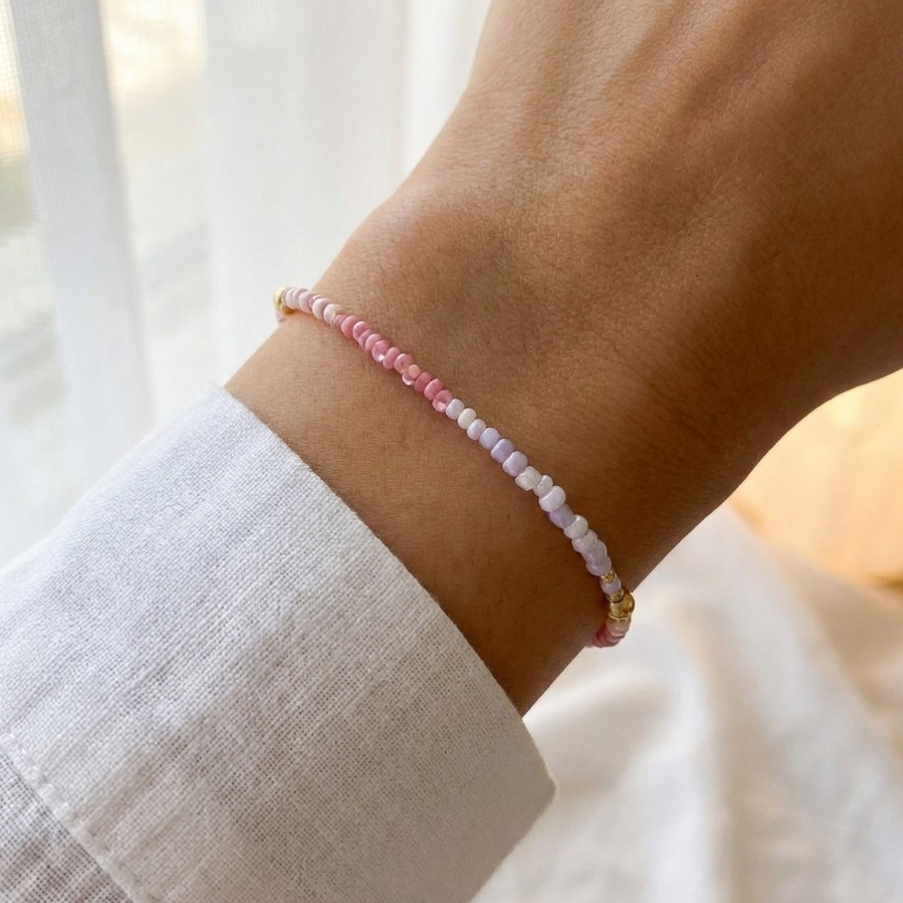 Pink Tones Mini Beaded Bracelet