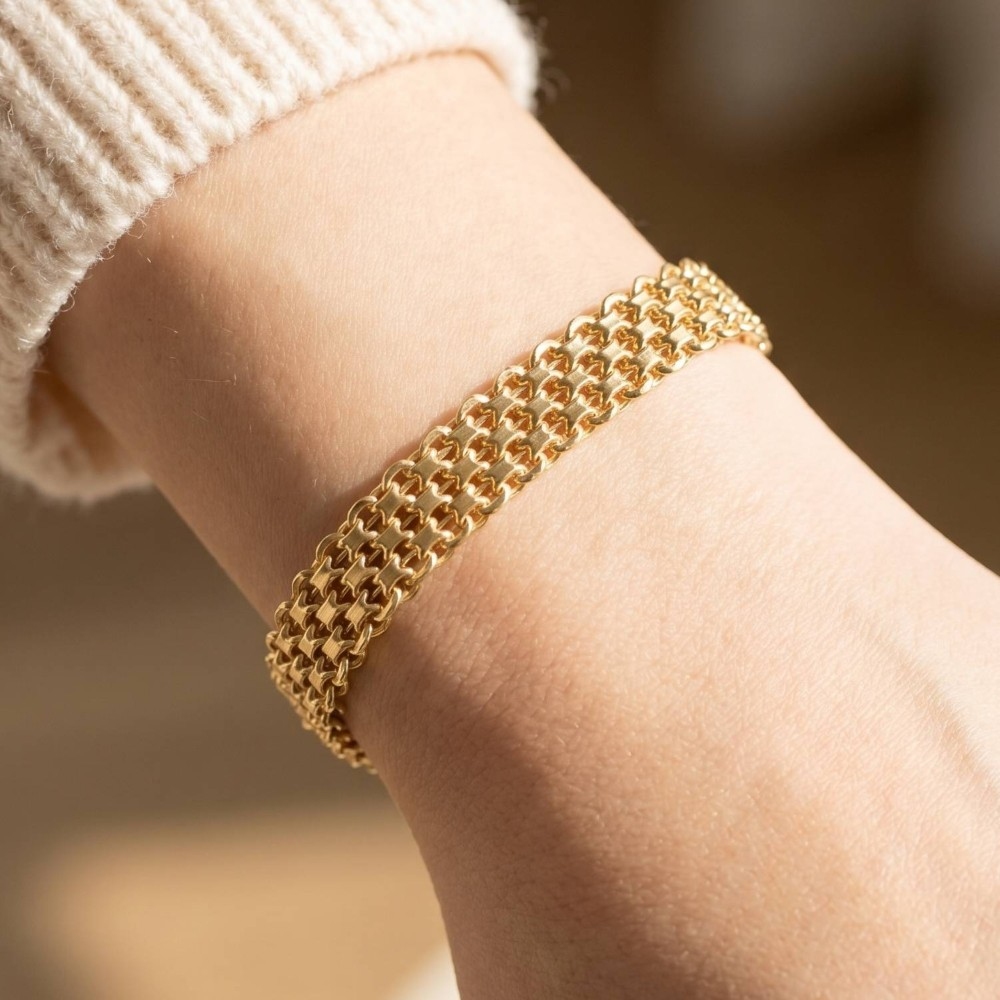 Multi-Strand Woven Chain Bracelet