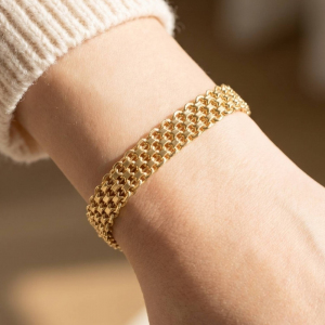 Multi-Strand Woven Chain Bracelet