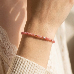 Faceted Gemstone Bead Stretch Bracelet