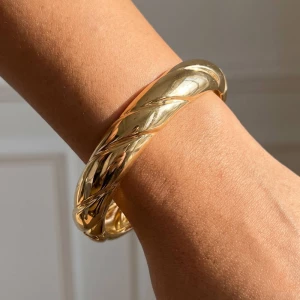 Twisted Dome Hinged Bangle Bracelet