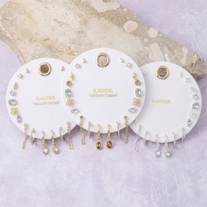 18K Gold Dipped Multi Stone Ten Pair Earrings Set