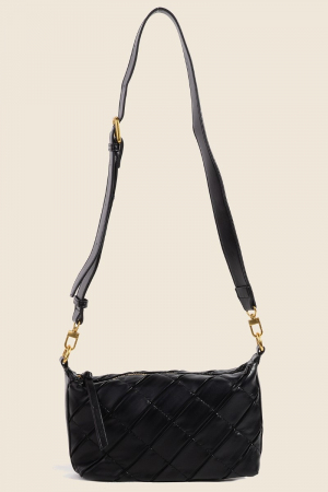 Leather Woven Hand Bag