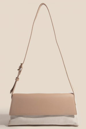 Modern 2 Tone Rectangular Hand Bag