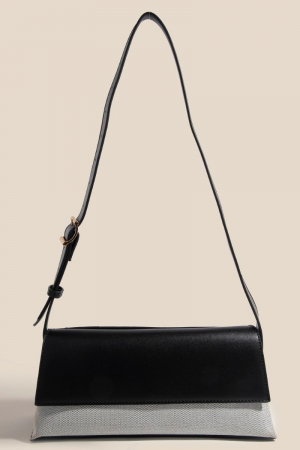 Modern 2 Tone Rectangular Hand Bag