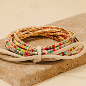 Rhinestone Pave Elastic Bracelet Set