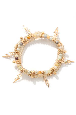 Lightning Charm Layered Bracelets