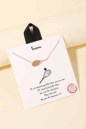 Gold Dipped Tennis Pendant Necklace