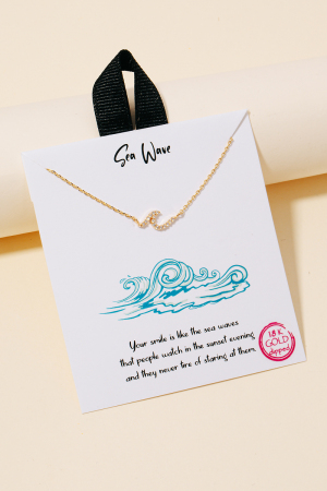Sea Wave Pendant Necklace