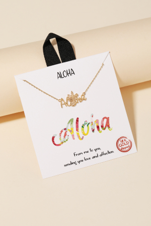 Pineapple Aloha Pendant Necklace