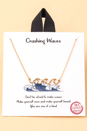Crashing Waves Pendant Necklace