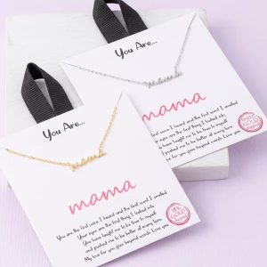 Dainty Mama Script Nameplate Necklace