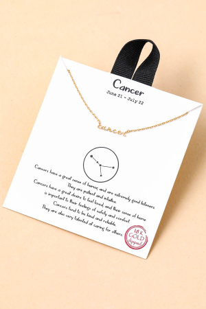 Handwritten Cancer Constellation Pendant Necklace