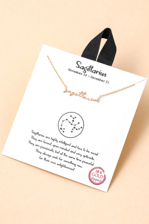 Handwritten Sagittarius Constellation Pendant Necklace