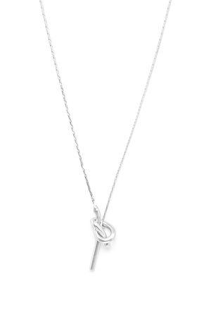 Metallic Knot Pendant Necklace