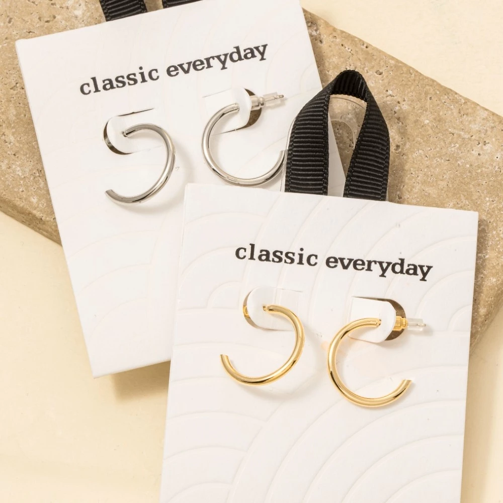 20Mm Dainty Tube Hoop Earrings