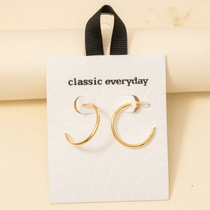 25Mm Dainty Tube Hoop Earrings