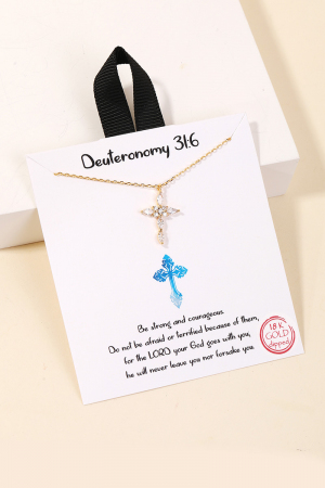 Gold Dipped Cross Pendant Necklace