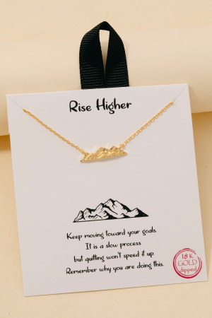 Gold Dipped Mountain Range Pendant Necklace