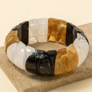 Mixed Marble Resin Beads Bracelet