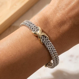 Woven Wheat Chain X Station Bracelet