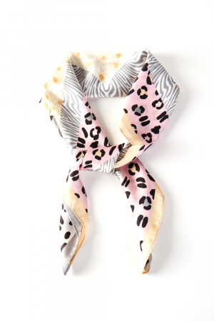Leopard Zebra Striped Scarf