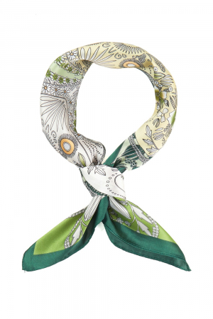 Four-Leaf Clover And Flower Square Bandana Scarf
