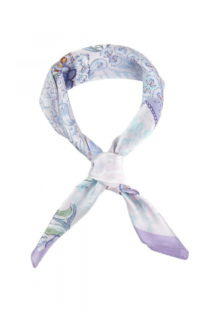 Abstract Floral Print Square Bandana Scarf