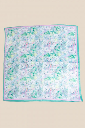 Vibrant Floral Square Bandana Scarf