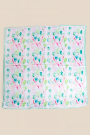 Floral Tulip Pattern Square Bandana Scarf