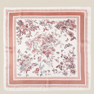 Assorted Flower And Butterfly Print Scarf