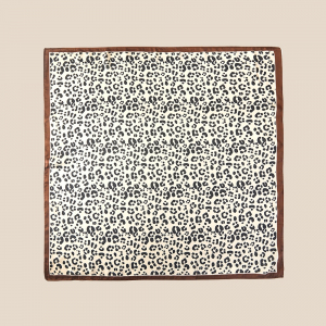 Leopard Pattern Square Bandana Scarf