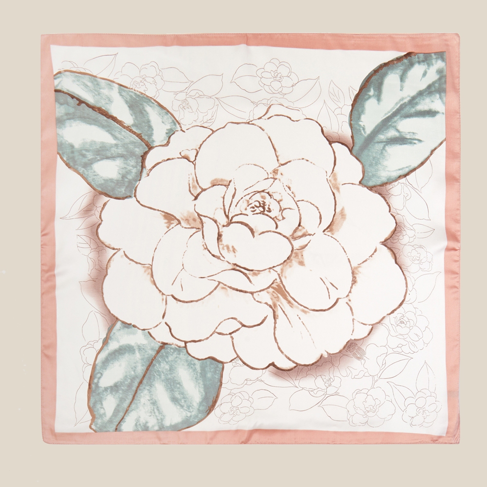 Elegant Flower Print Bandana Scarf