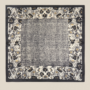 Floral Border Print Bandana Scarf